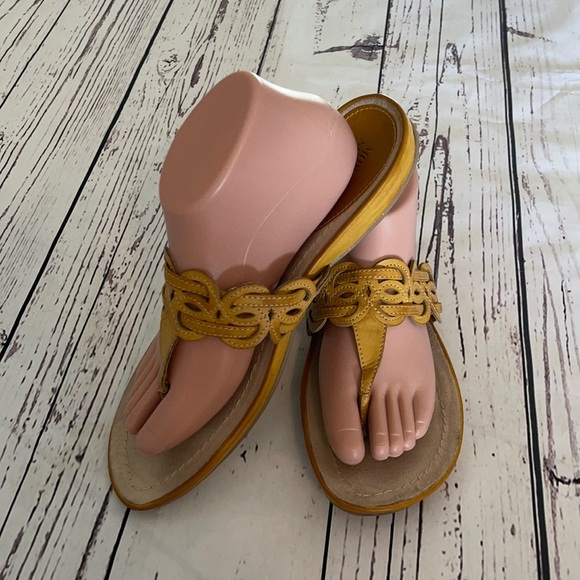 Mossimo yellow braided sandal - Picture 1 of 8